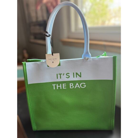 NWT Kate Spade New York x Target Color Block Knit Tote Bag Green/Blue Sold Out - Picture 1 of 9